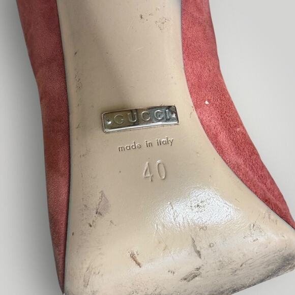 GUCCI Pink DIONYSUS Jeweled Tiger Heels Pumps Shoes sz40 - Picture 9 of 16